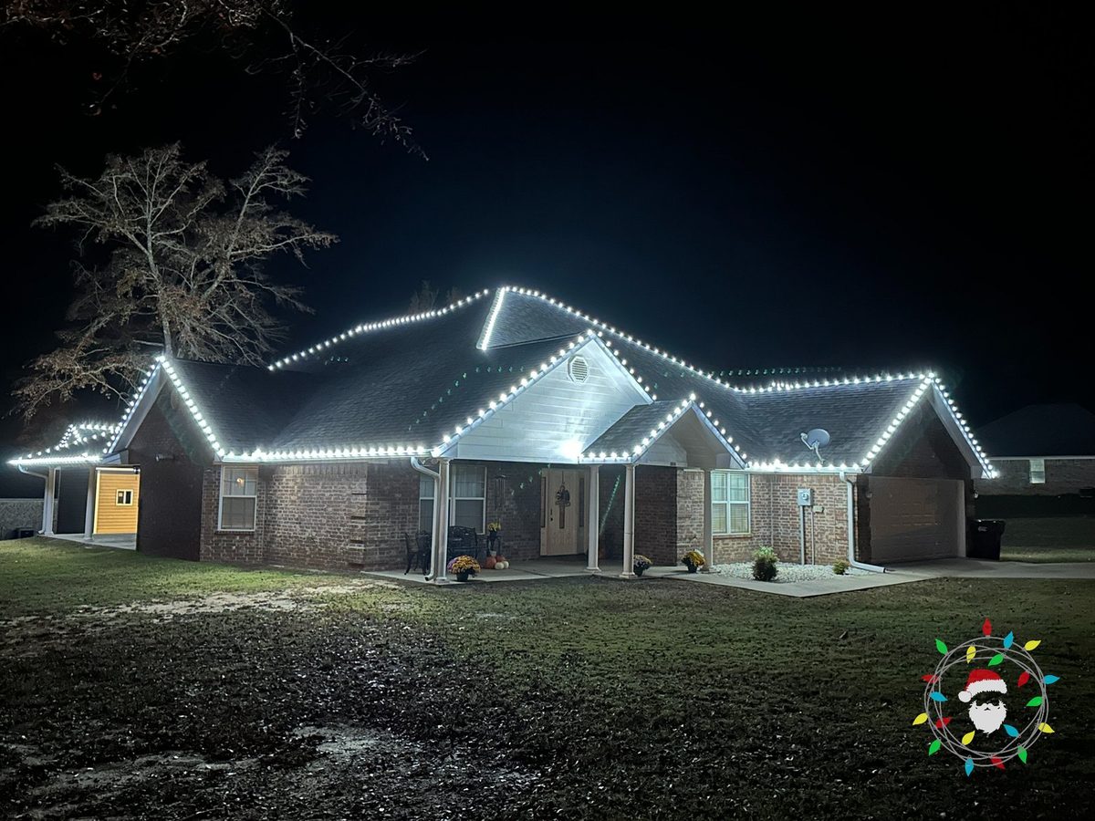 Festive holiday light installation