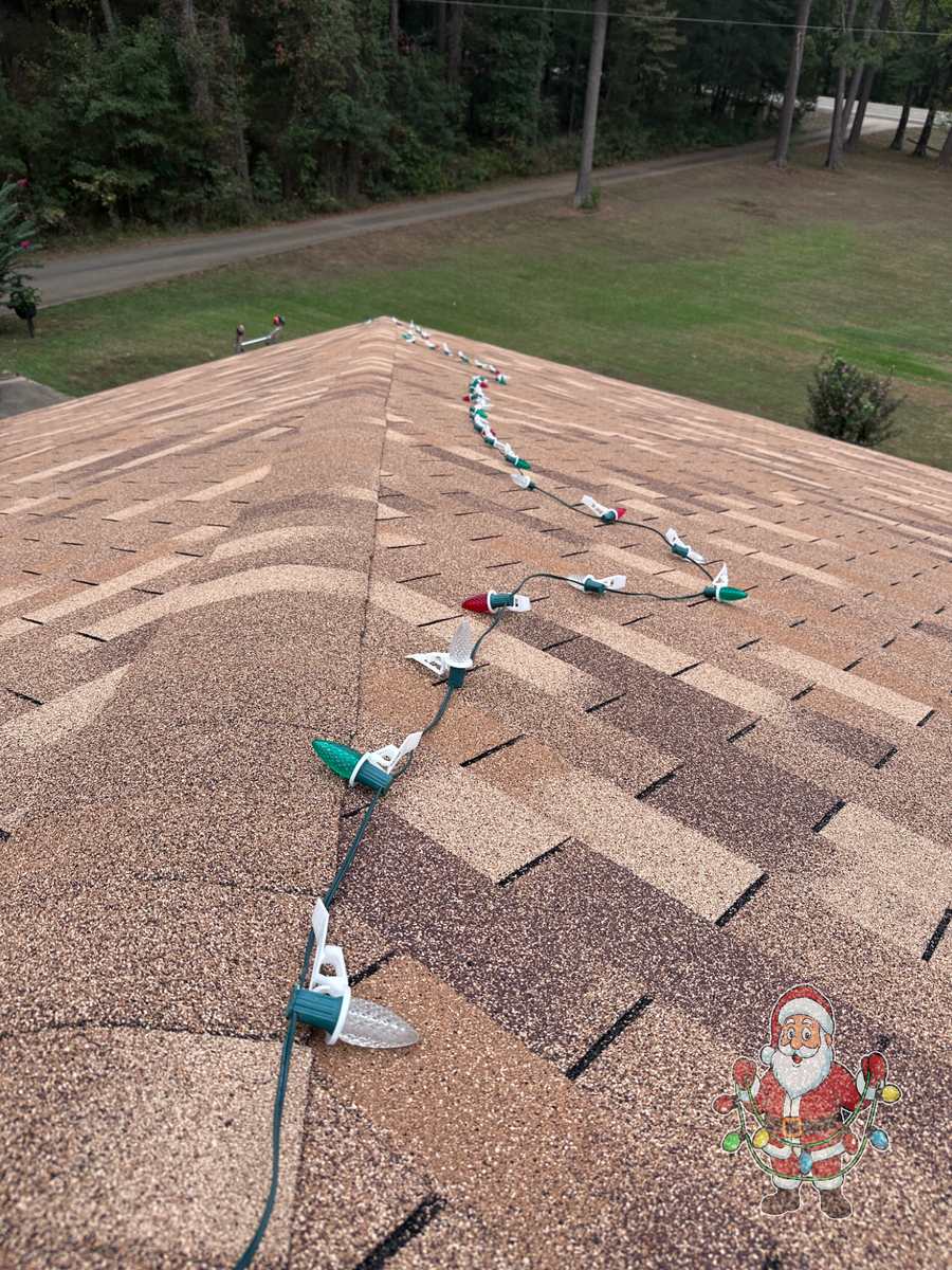 Professional C9 ridge-line Christmas light install